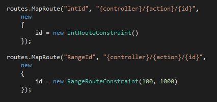 Route variable constraints