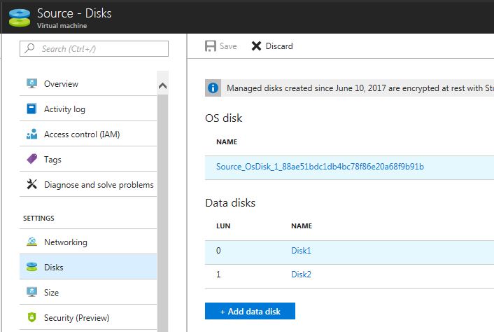 Adding disks to your VM
