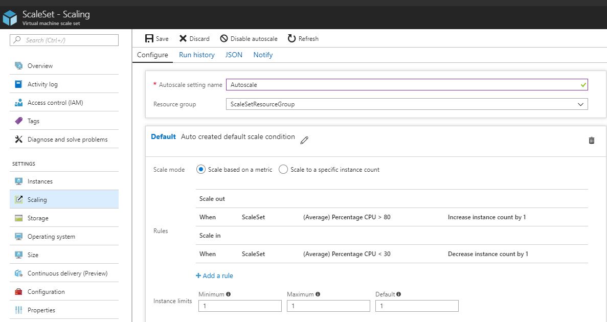 Configure Autoscale for your VM Scale Set