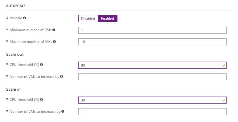 Enable Autoscale during provisioning of a VM Scale Set