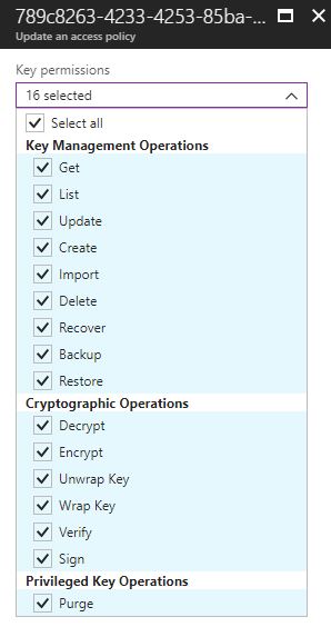 Give your user all key permissions