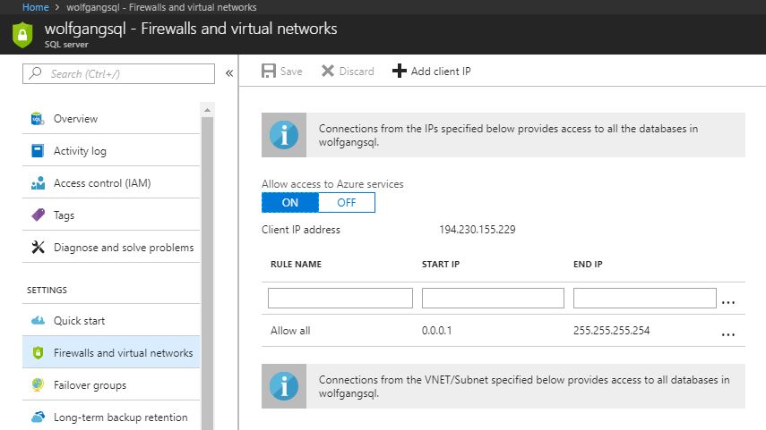 Configure the firewall of your SQL server