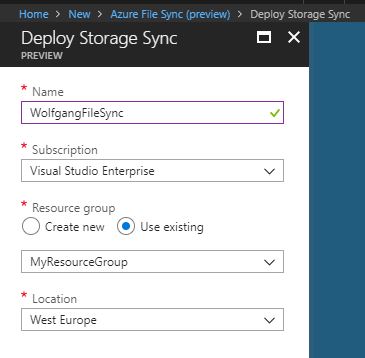 Deploy Storage Sync