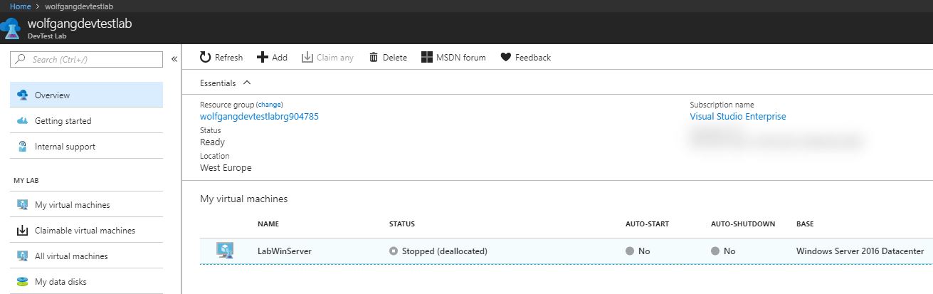 Select a VM for your formula