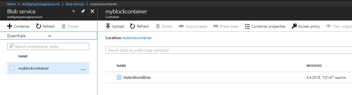 The previously uploaded blob