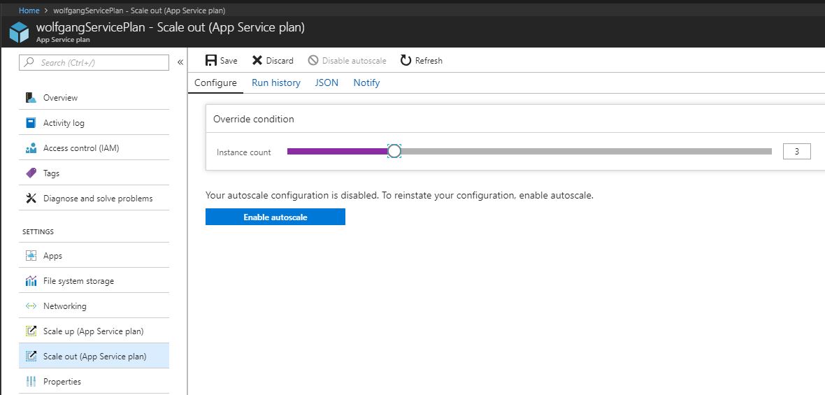 Configure scaling out