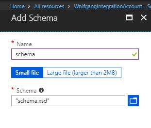 Add a schema to your integration account