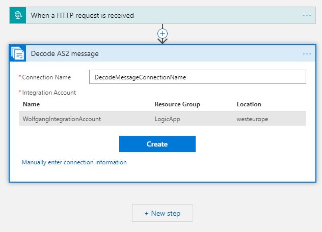 Add the decode AS2 message form