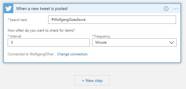Connect the Logic App with Twitter