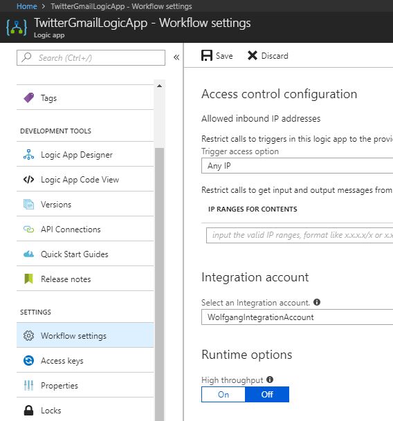 Link your Logic App and integration account