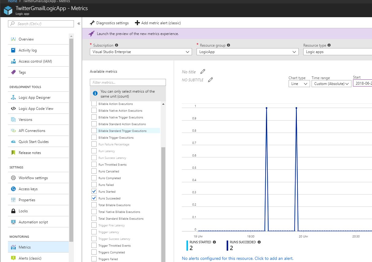 Monitoring your Logic App
