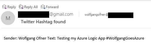 The received email from the Gmail connector