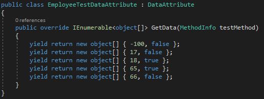 Override the GetData method from the DataAttribute class