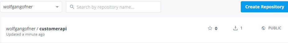 Confirm that the image was pushed to Docker Hub dockerize