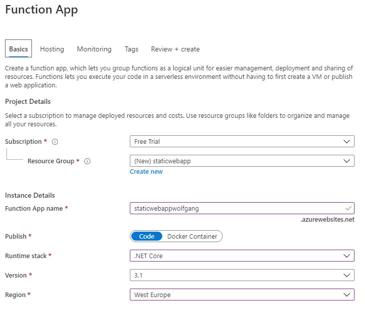 Create an Azure Function