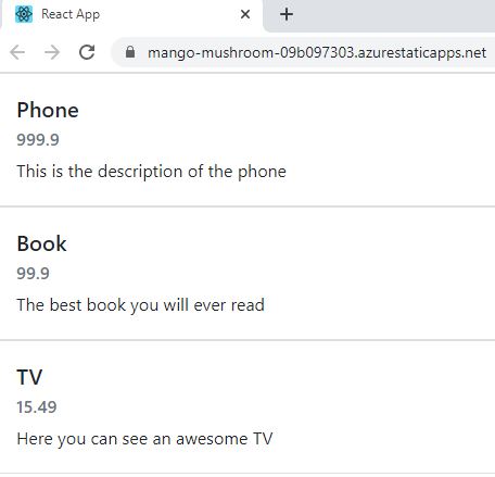 Testing the Static Web Apps with the Azure Function