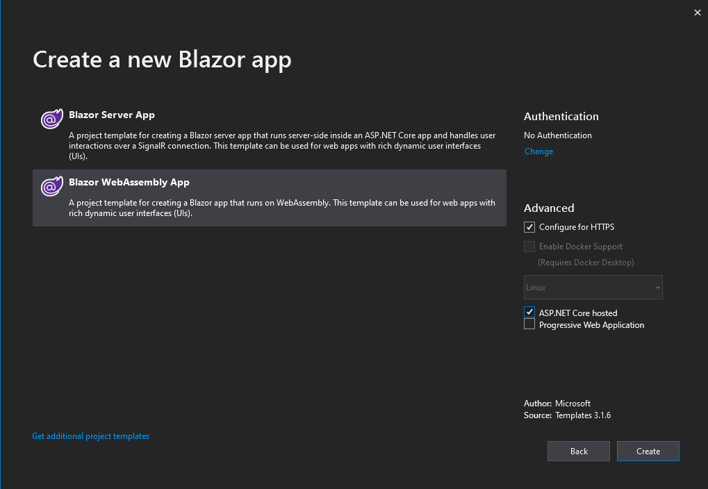 Create a new Blazor WebAssembly App