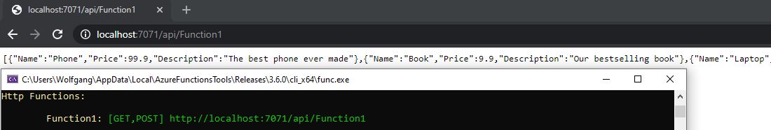 Test the Azure Function locally