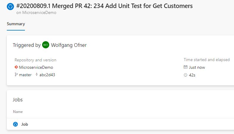 The master branch trigger a CI build
