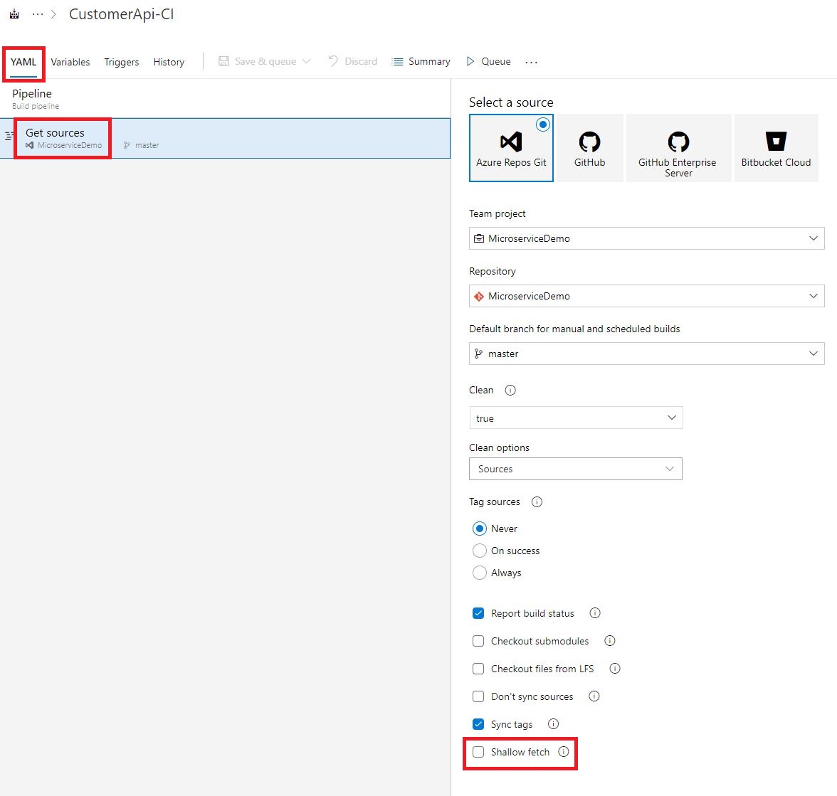 Disable shallow fetch