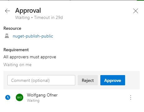 Approve the deployment