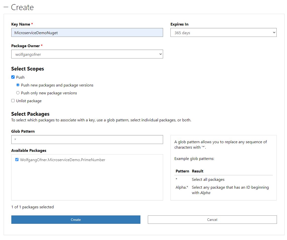 Generate a NuGet API key