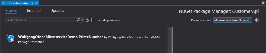 Install the NuGet package