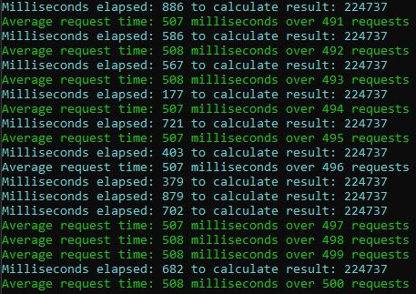 Run the load test with one pod