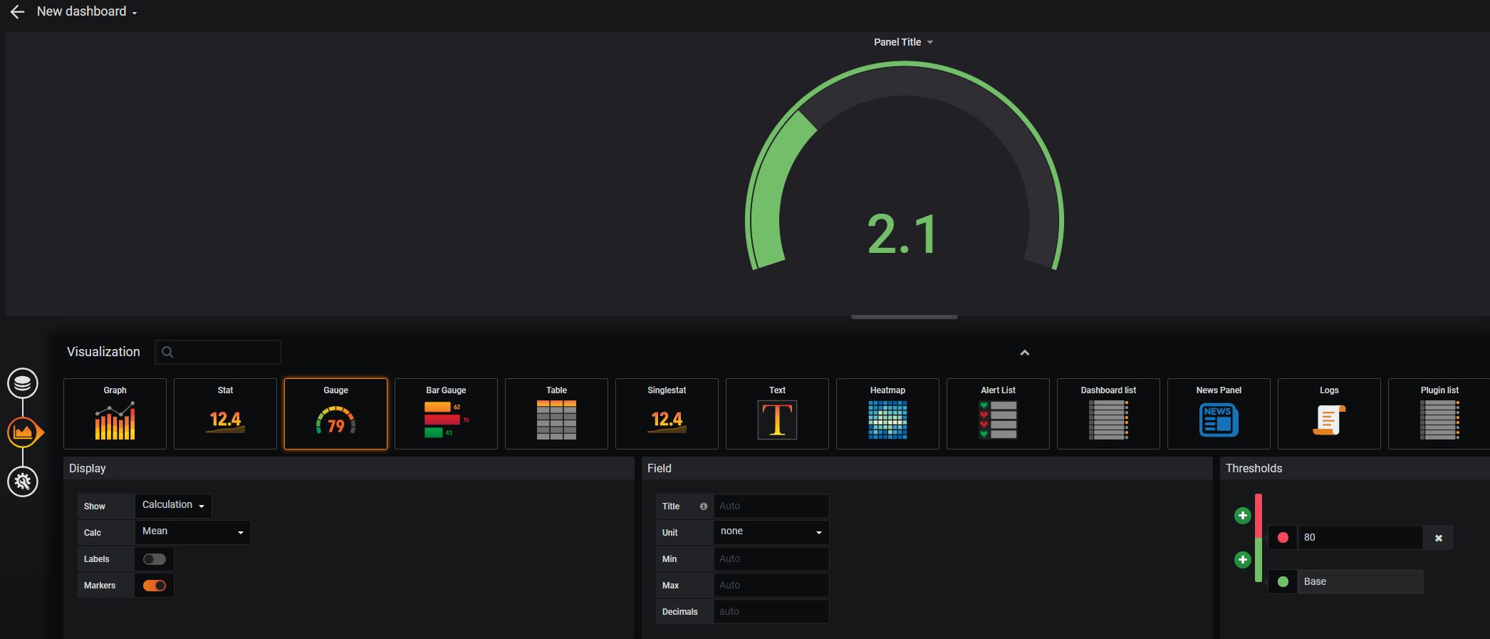 Use a Gauge to display your data
