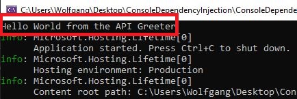 Testing the changed DI Configuration