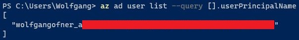 Get the principal name of all AAD users