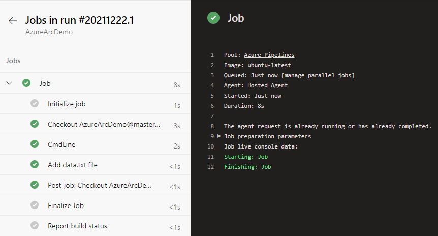 The pipeline ran successfully