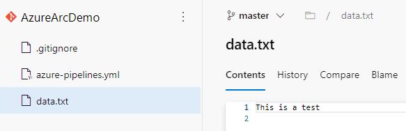The test file got created and committed